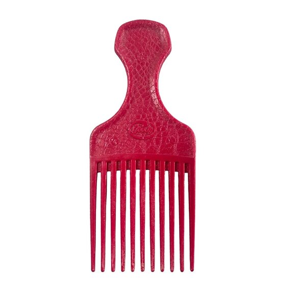 Vintage Goody Alligator Texture Hair Pick Red 5.5" Long Durable Plastic For Thic - Picture 1 of 3